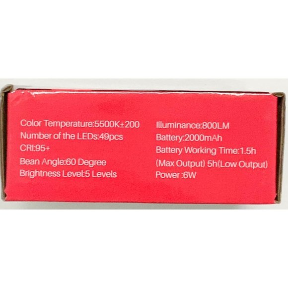 ULANZI VL49 2000mAh LED Video Light w 3 Cold Shoe Rechargeable Soft Light Panel - Picture 6 of 7